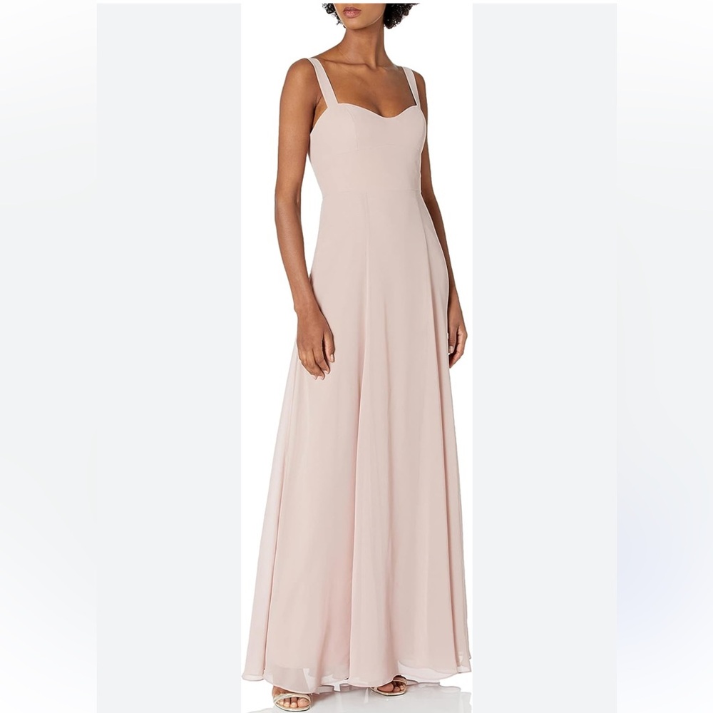 Jenny Yoo Harris Sweetheart Neckline A Line Chiffon Dress Whipped Apricot size 2